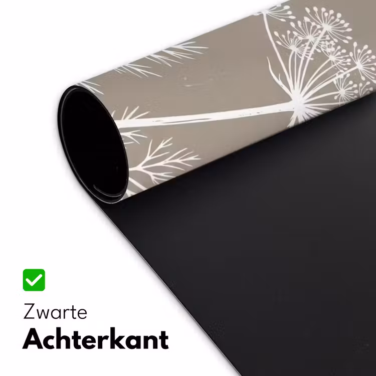 Grafisch - Fluitenkruid - Taupe Muismat XXL klein -sfeer2