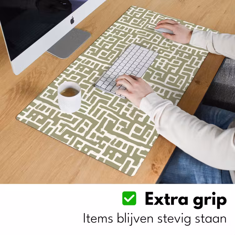 Grafisch - Patroon - Groen Muismat XXL klein 681 -sfeer3