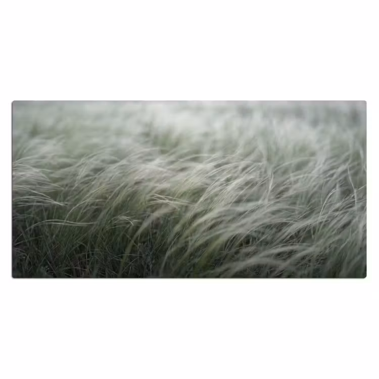 Gras - Wazig - Natuur - Groen - Zacht Muismat XXL klein -3d_leeg