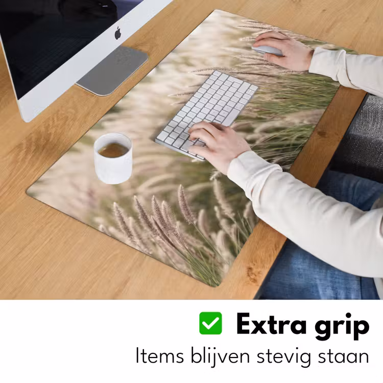 Gras - Close up - Groen Muismat XXL klein -sfeer3