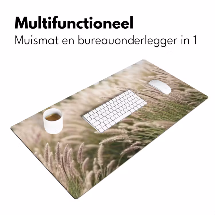 Gras - Close up - Groen Muismat XXL klein -sfeer4