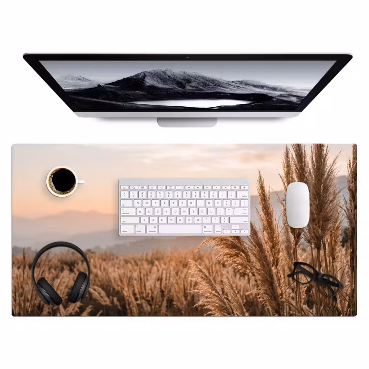 Gras - Veld - Zon - Natuur Muismat XXL klein -3d