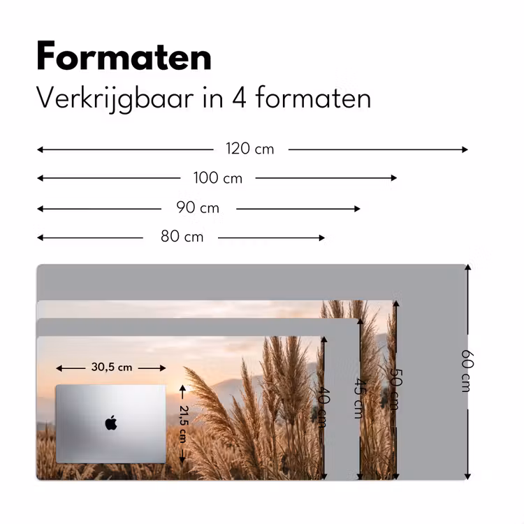 Gras - Veld - Zon - Natuur Muismat XXL klein -sfeer5