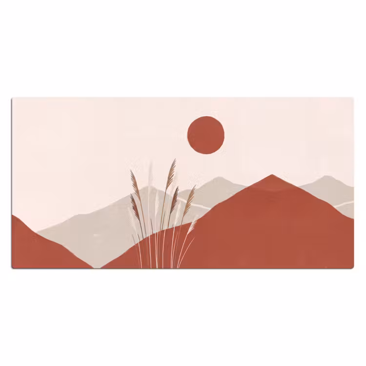 Gras - Landschap - Natuur - Abstract - Beige Muismat XXL klein -3d_leeg