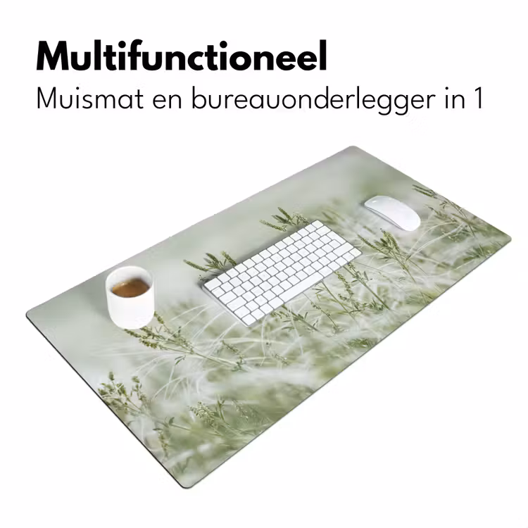 Grassen - Minimalistisch - Groen Muismat XXL klein -sfeer4