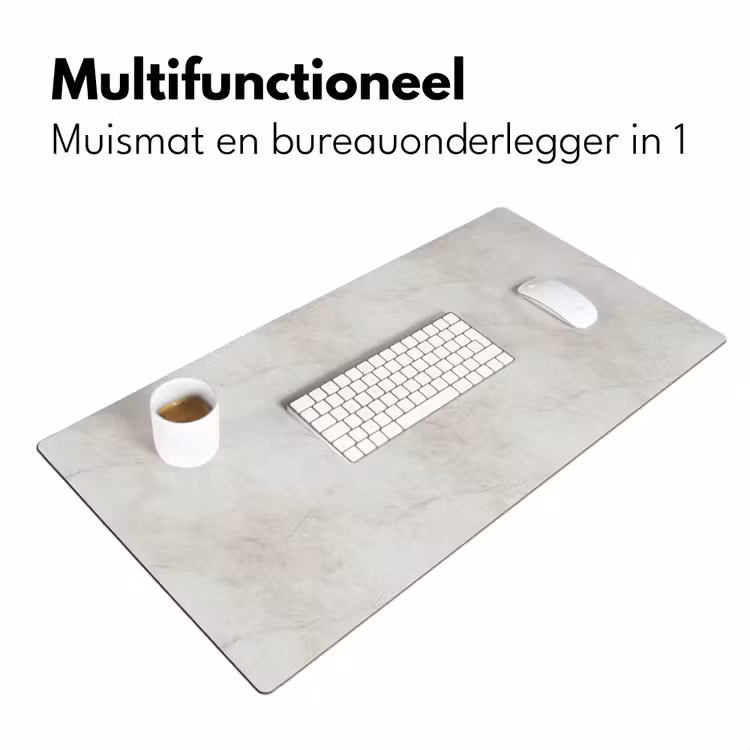 Grijs - Marmer - Aders Muismat XXL klein 681 -sfeer4