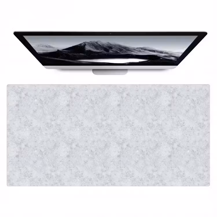 Grijs - Terrazzo-effect - Beton Muismat XXL klein 681 -zzz3d