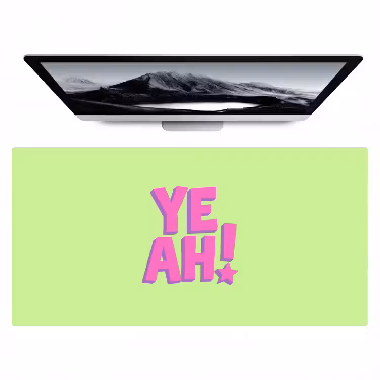 Groen - Neon - Quote Muismat XXL klein -zzz3d