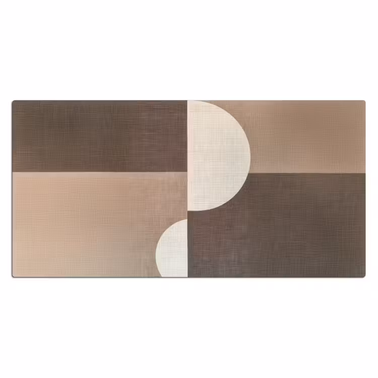 Raster - Halve cirkels - Contrast Muismat XXL klein -3d_leeg