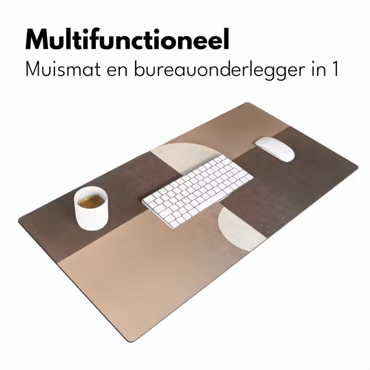 Raster - Halve cirkels - Contrast Muismat XXL klein -sfeer4