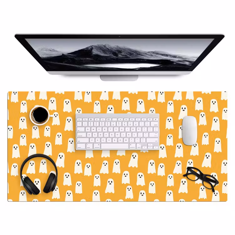 Halloween - Spookjes - Oker Muismat XXL klein 681 -3d