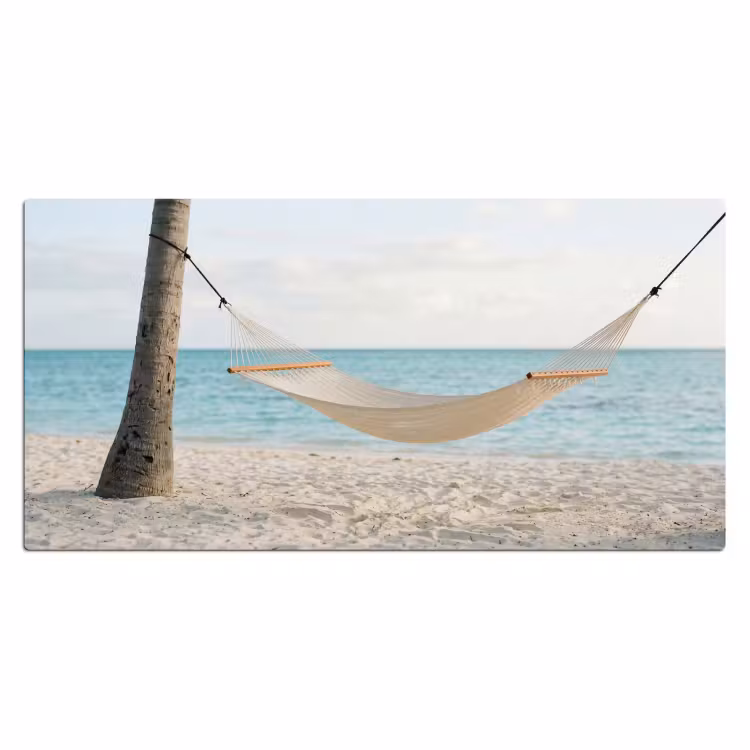 Hangmat - Strand - Wit Muismat XXL klein -3d_leeg