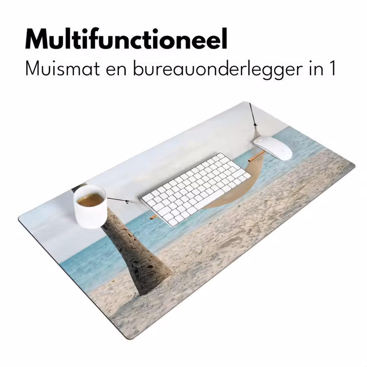 Hangmat - Strand - Wit Muismat XXL klein -sfeer4