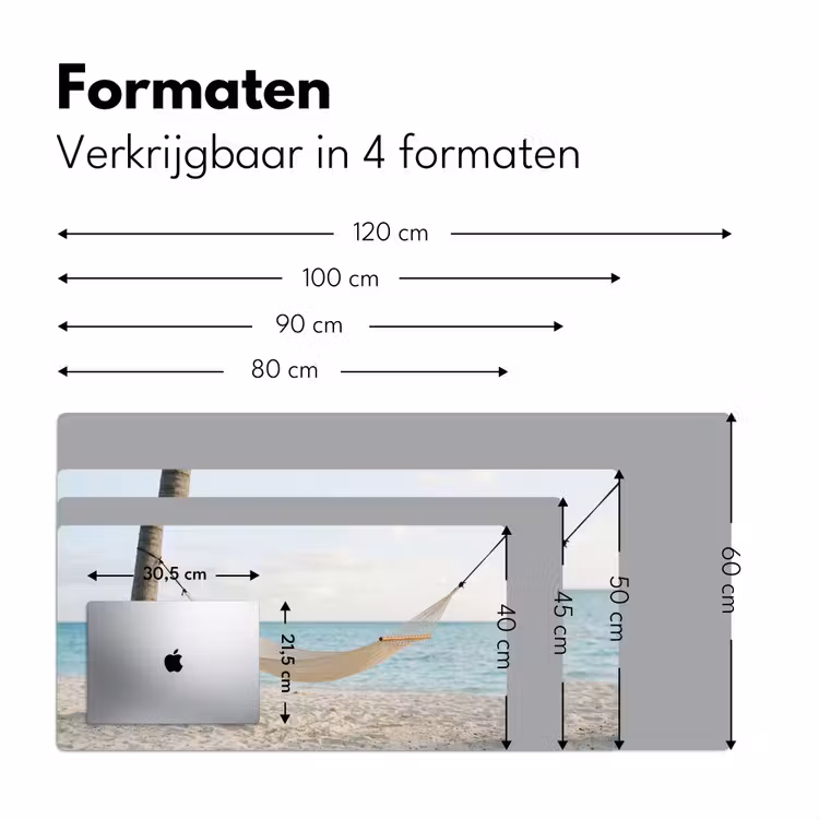 Hangmat - Strand - Wit Muismat XXL klein -sfeer5
