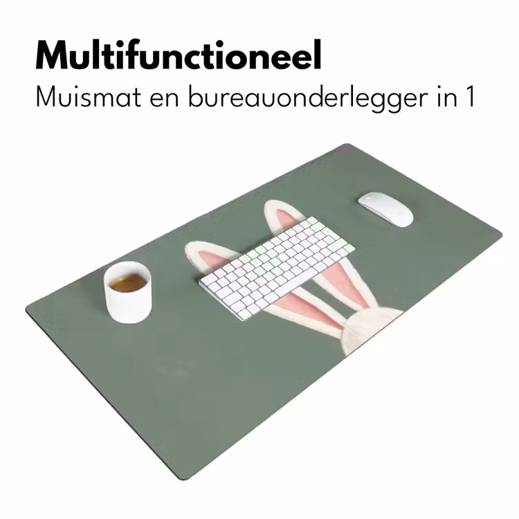 Hazen - Oren - Roze Muismat XXL klein -sfeer4