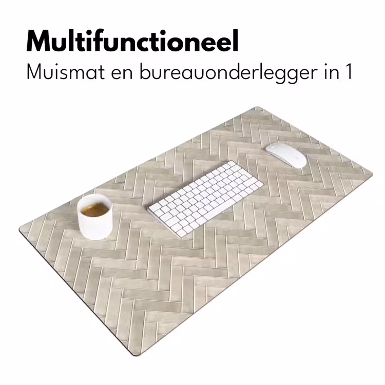 Visgraat - Wandtegel - Beige Muismat XXL klein 681 -sfeer4