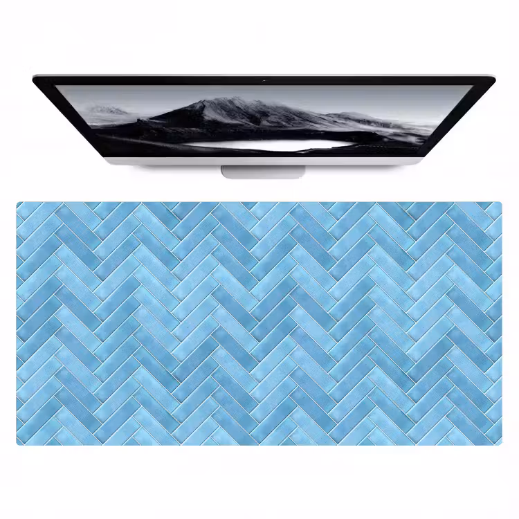Visgraat - Wandtegel - Lichtblauw Muismat XXL klein 681 -zzz3d