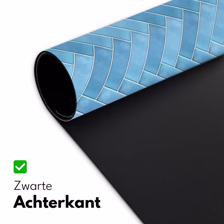 Visgraat - Wandtegel - Lichtblauw Muismat XXL klein 681 -sfeer2