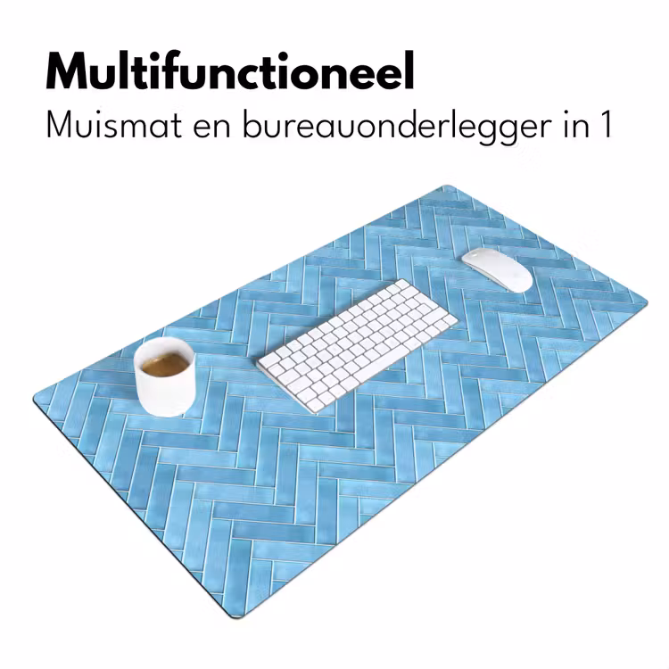 Visgraat - Wandtegel - Lichtblauw Muismat XXL klein 681 -sfeer4
