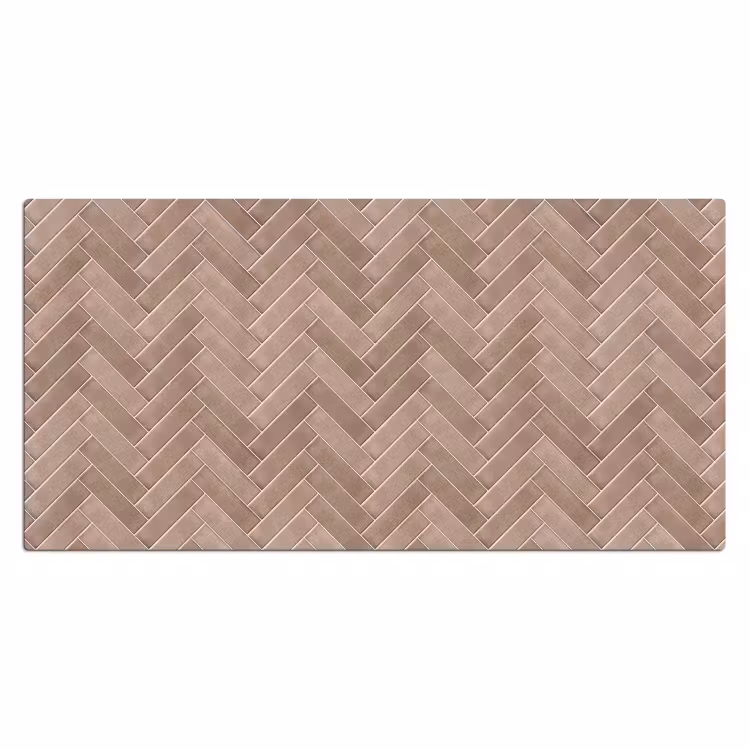 Visgraat - Wandtegel - Oudroze - Terracotta Muismat XXL klein 681 -3d_leeg