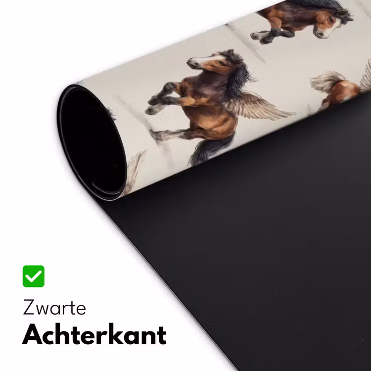 Paarden - Vleugels - Kleurrijk Muismat XXL klein 681 -sfeer2