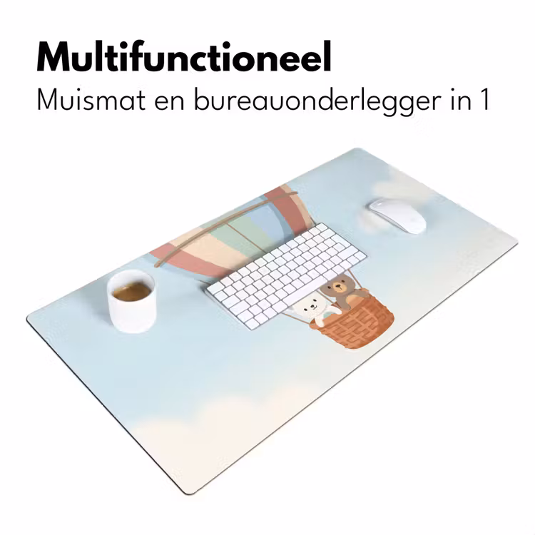 Luchtballon - Beren - Pastel Muismat XXL klein -sfeer4