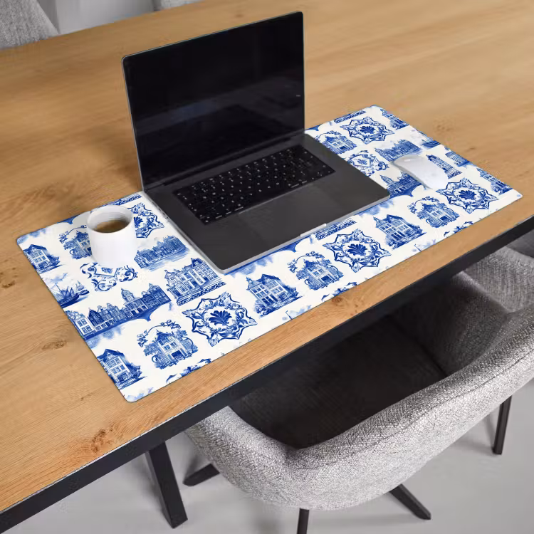 Huizen - Schepen - Blauw Muismat XXL klein 681 -sfeer1
