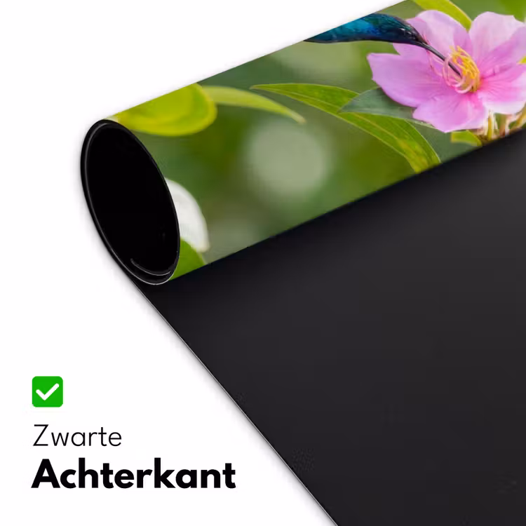 Kolibrie - Bloem - Natuur - Groen Muismat XXL klein -sfeer2