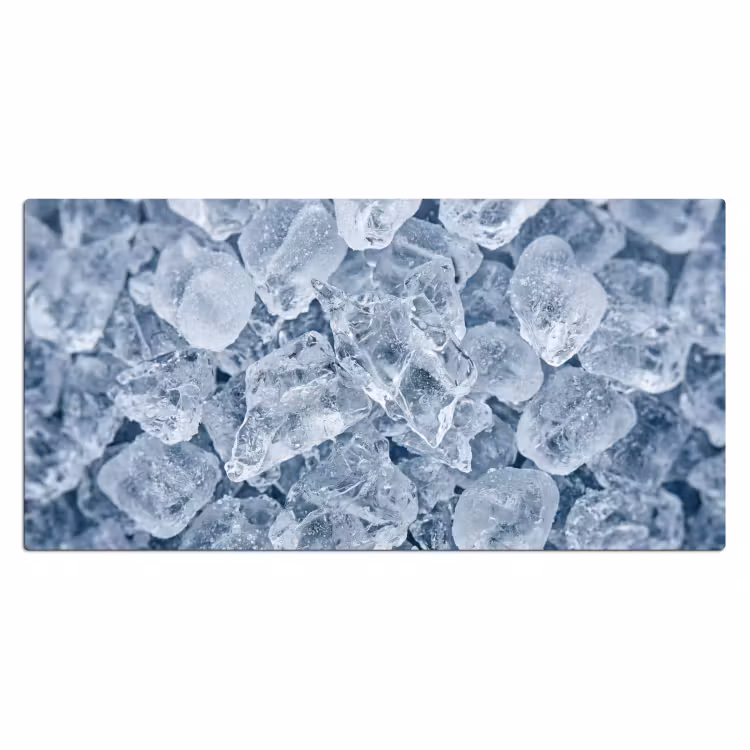 Ijsblokjes - Water - Blauw Muismat XXL klein -3d_leeg