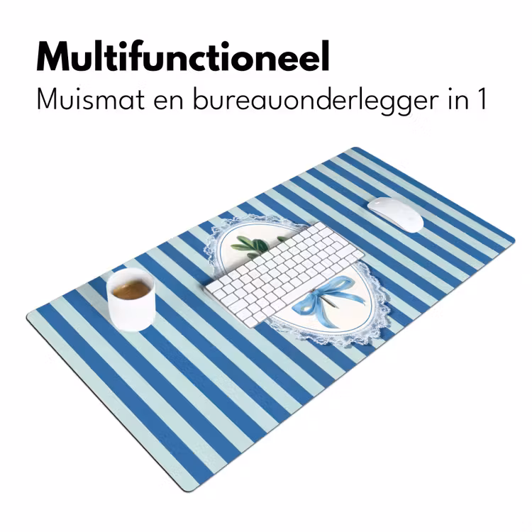 Illustratie - Bessen - Blauw - Strepen Muismat XXL klein -sfeer4