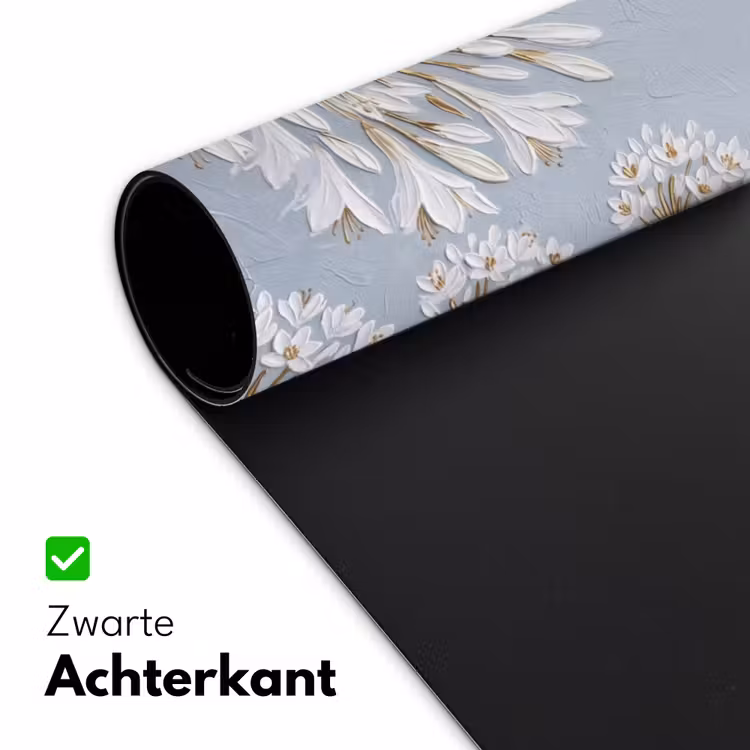 Illustratie - Bloemen - Blauw Muismat XXL klein -sfeer2