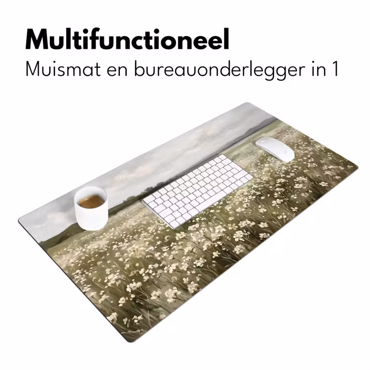 Illustratie - Landschap - Wit Muismat XXL klein -sfeer4