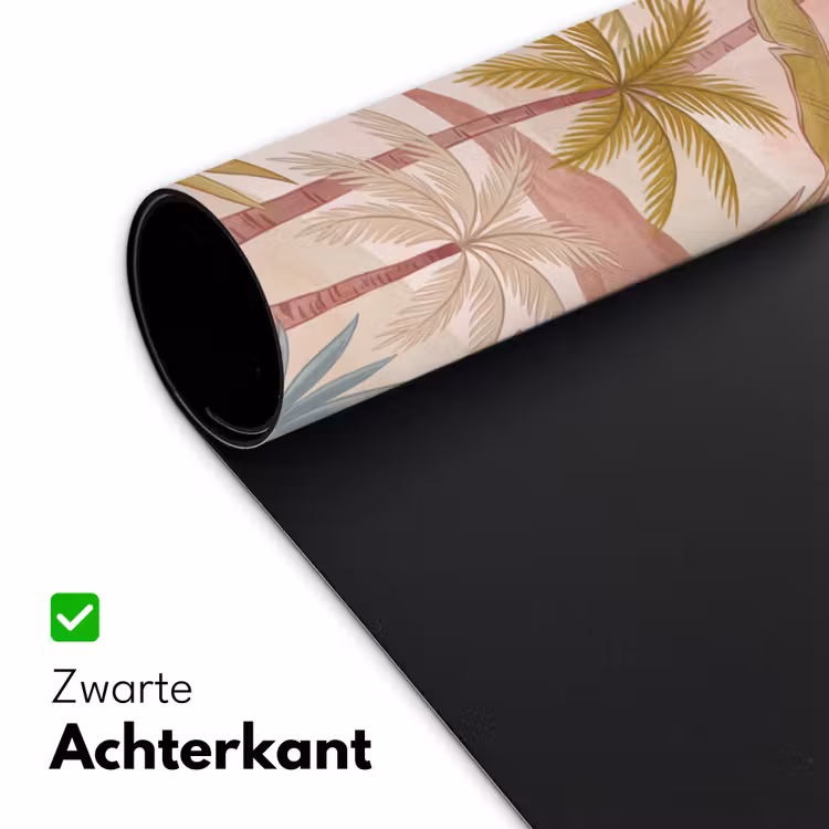 Illustratie - Palmbomen - Kleurrijk Muismat XXL klein -sfeer2