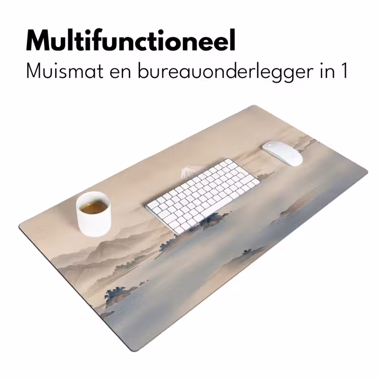 Japans - Landschap - Beige Muismat XXL klein -sfeer4