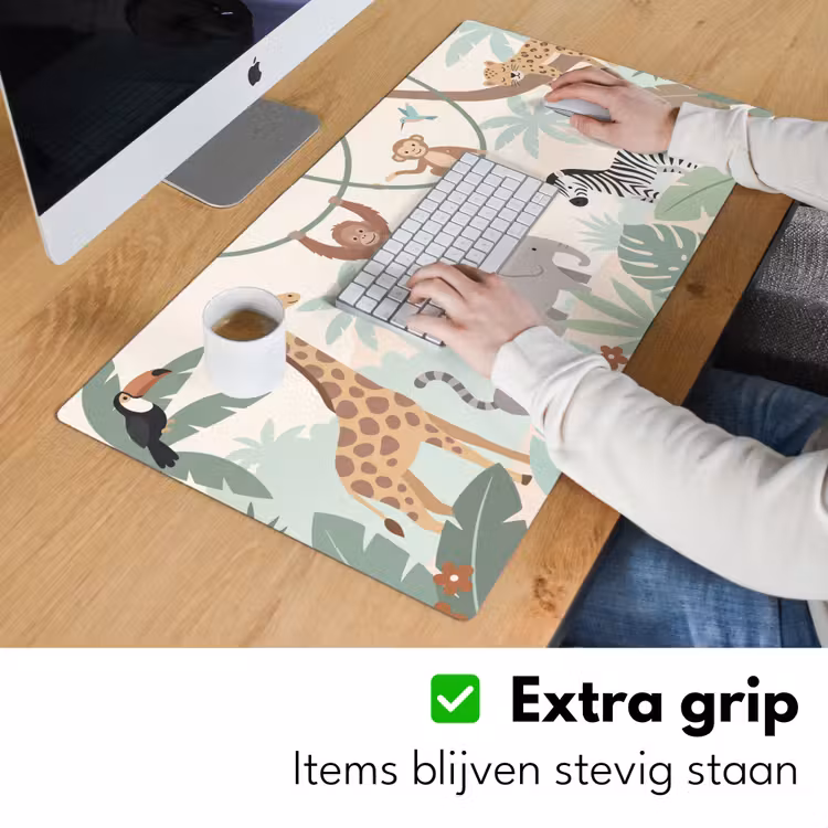 Jungle - Dieren - Groen Muismat XXL klein -sfeer3