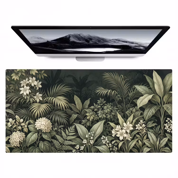 Jungle - Bladeren - Botanisch - Groen Muismat XXL klein -zzz3d