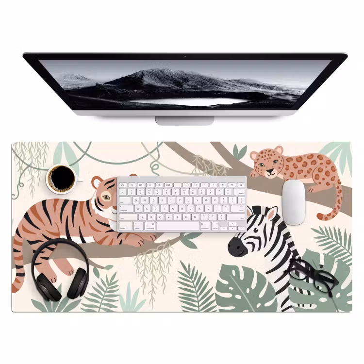 Jungle - Rustiek - Pastel Muismat XXL klein -3d
