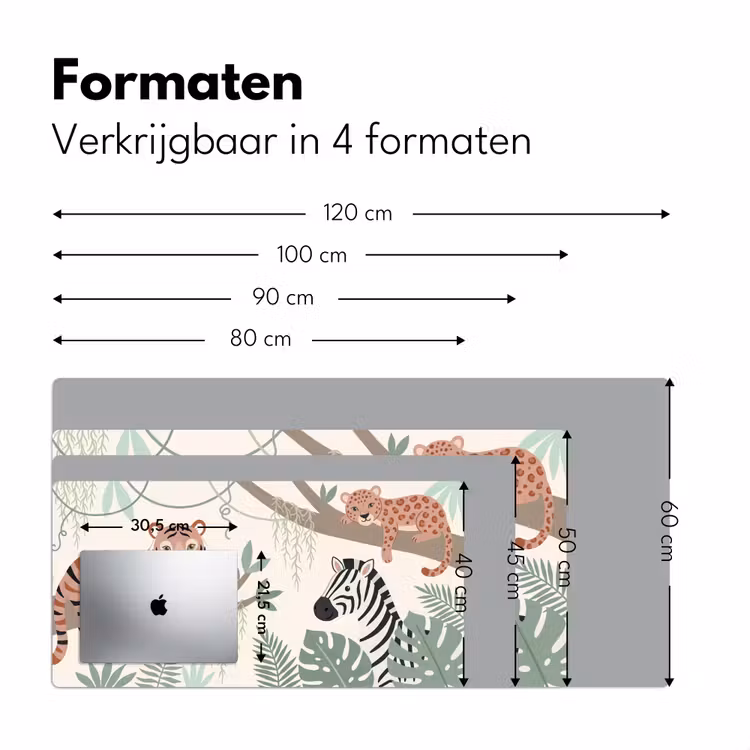 Jungle - Rustiek - Pastel Muismat XXL klein -sfeer5
