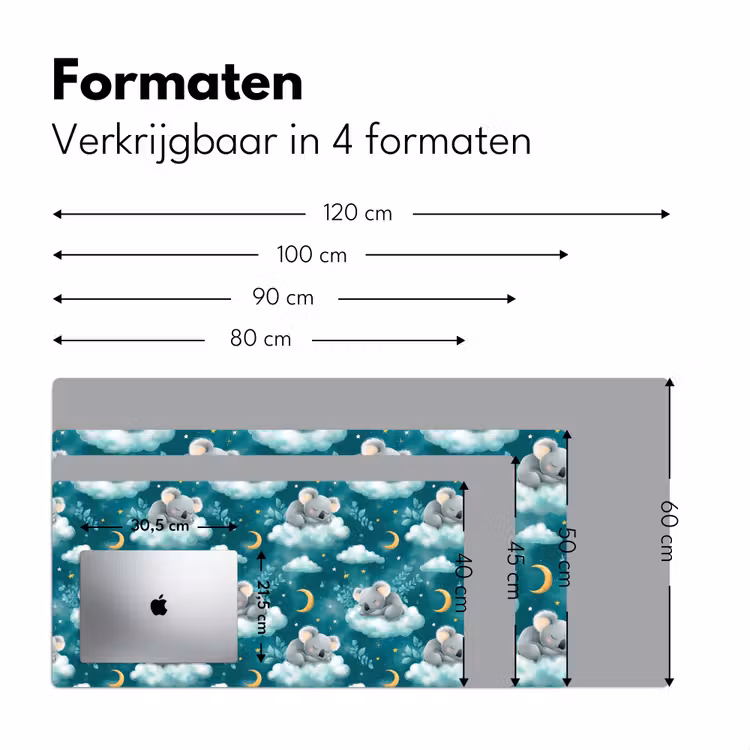 Koala's - Betoverend - Blauw Muismat XXL klein 681 -sfeer5