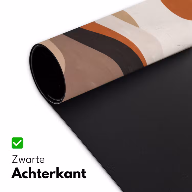 Landschap - Heuvels - Zon - Abstract - Oranje Muismat XXL klein -sfeer2