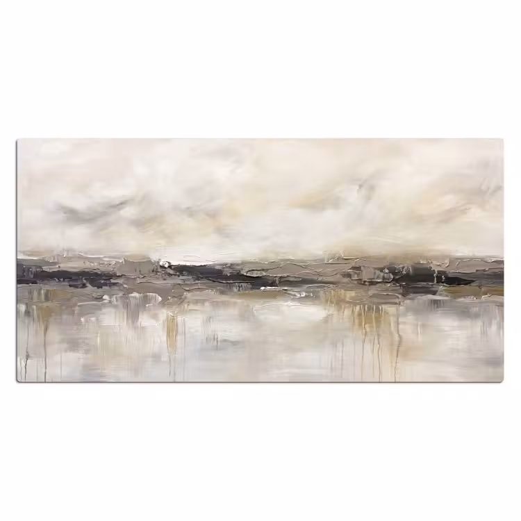 Landschap - Horizon - Natuur - Abstract - Neutraal Muismat XXL klein -3d_leeg