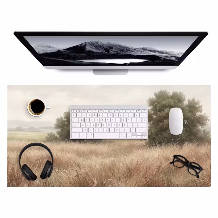 Landschap - Minimalistisch - Beige Muismat XXL klein -3d