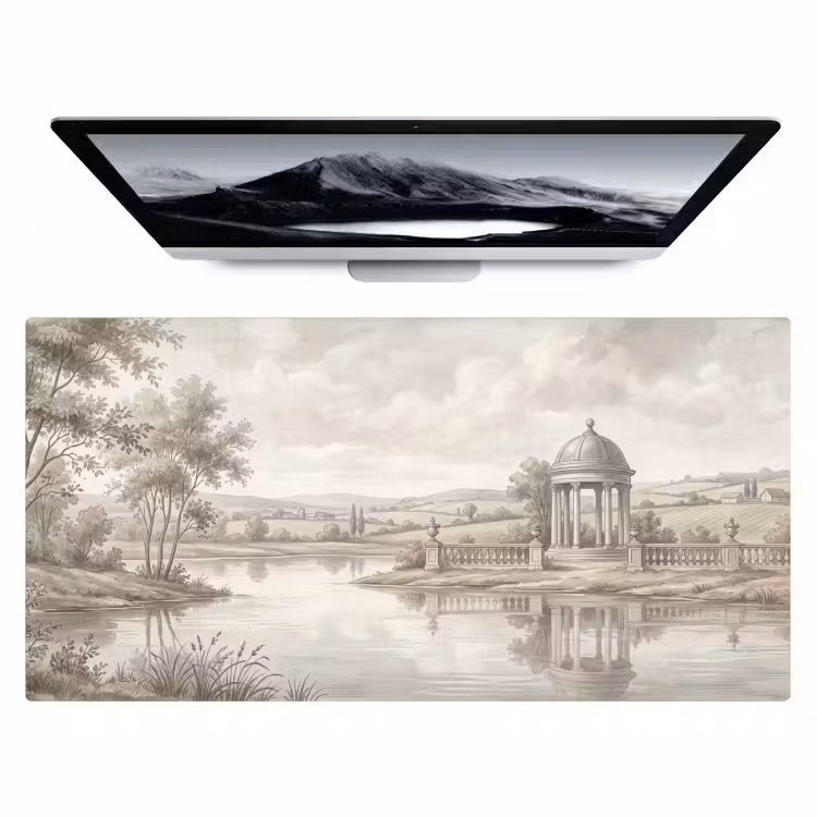 Landschap - Water - Natuur - Sepia Muismat XXL klein -zzz3d