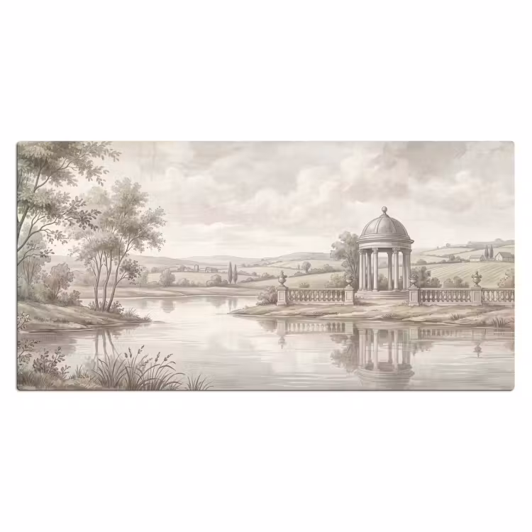 Landschap - Water - Natuur - Sepia Muismat XXL klein -3d_leeg
