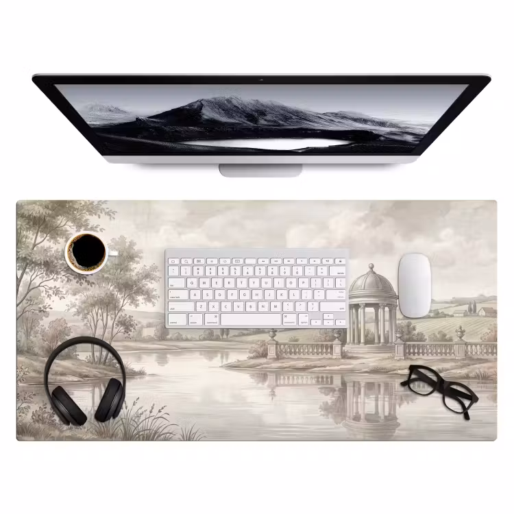 Landschap - Water - Natuur - Sepia Muismat XXL klein -3d
