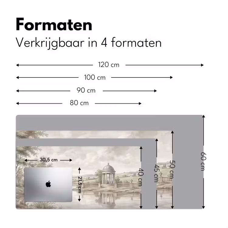 Landschap - Water - Natuur - Sepia Muismat XXL klein -sfeer5