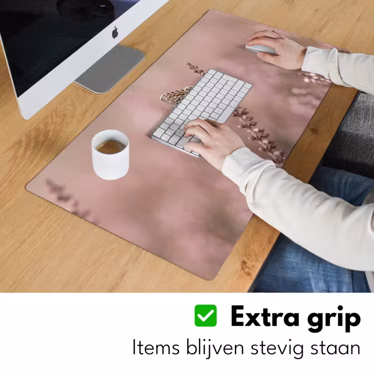 Lavendel - Vlinder - Paars Muismat XXL klein -sfeer3