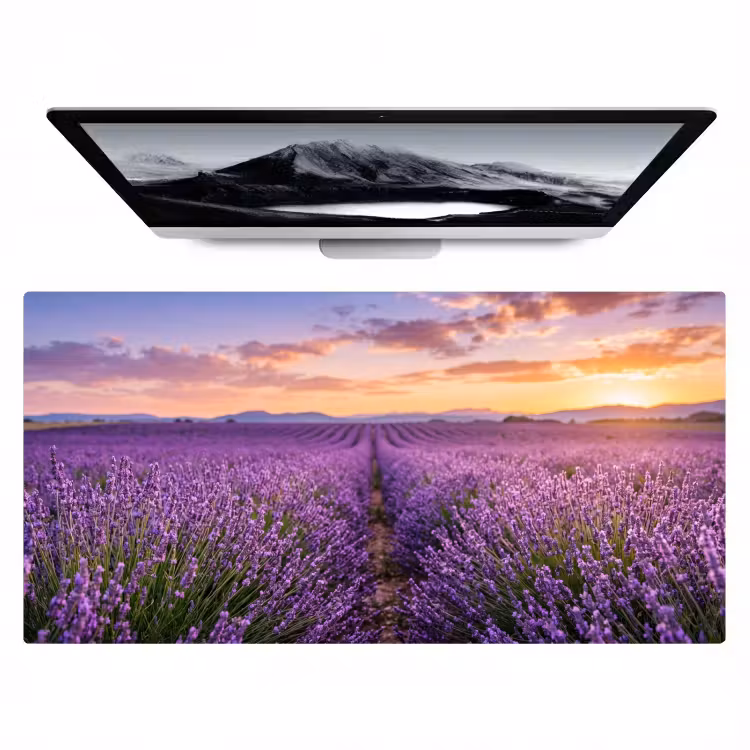 Lavendel - Veld - Natuur - Paars Muismat XXL klein -zzz3d