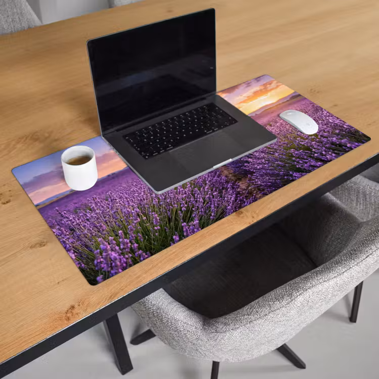 Lavendel - Veld - Natuur - Paars Muismat XXL klein -sfeer1