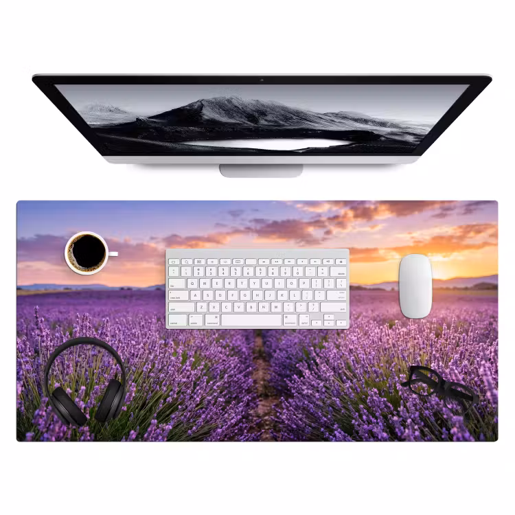 Lavendel - Veld - Natuur - Paars Muismat XXL klein -3d